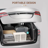 HOMCOM Plastic Shoe Storage Cabinet, Portable Cube Shoe Storage Organizer for Space Saving Bedroom, Entryway for Shoes and Slippers, White and Brown(m-8)