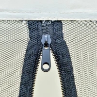 Outsunny 3 x 3 meter Outdoor Gazebo Garden Canopy Tent Sun Shade Event Shelter with Mesh Screen Side Walls, White(m-8)