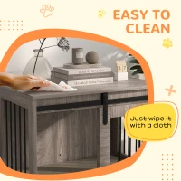 PawHut Dog Crate Furniture with Removable Cushion for Medium Dogs, 80 x 54 x 57cm - Brown(m-8)