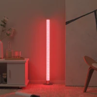 HOMCOM RGB Floor Lamps Dimmable Corner Lamp with Remote Control, LED Modern Mood Lighting for Living Room Bedroom Gaming Room(m-8)