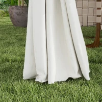 Outsunny 3 x 4m Metal Frame, Two-Tier Roof Gazebo - Cream White(m-8)