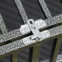 PawHut Foldable Heavy Duty Dog Crate on Wheels, with Removable Tray, for Medium and Large Dogs(m-9)