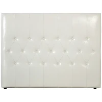 HOMCOM Testiera Letto Matrimoniale in PU, Imbottita e Trapuntata a Bottoni, 160x120cm(m-10)