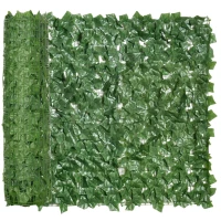Outsunny Seto Artificial Ocultación Jardín en Rollo 3x1 m Valla de Privacidad de Hiedra Artificial para Balcón Exterior(m-1)