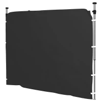 Outsunny 195 x 295cm Replacement Gazebo Sidewall - Black(m-11)