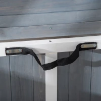 PawHut Jaula para Perros Plegable Mueble Perrera de Madera con Techo Abatible y Bandeja Extraíble 84,5x51,4x61 cm Gris(m-8)