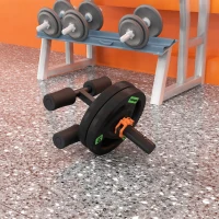 SPORTNOW Tib Bar with 2 x 10kg Olympic Weight Plates, Tibialis Trainer Calf Raise Machine for Shin Splints and Knee Pain Relief, for Home, Gym, Lifting and Strength Training(m-10)