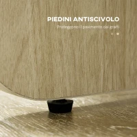 HOMCOM Tavolino da Salotto Ovale in Truciolato dallo Stile Moderno, 110x60x45cm, Color Rovere(m-6)