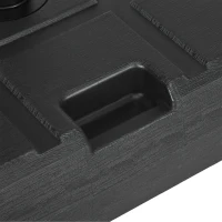 Outsunny Pied de parasol carré base de parasol en HDPE remplir de sable ou d'eau pour mât Ø 32, 38 et 48 mm - noir(m-8)