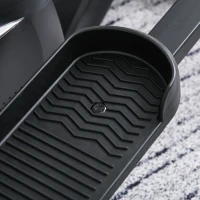 HOMCOM Vélo elliptique vertical vélo d'appartement 2 en 1 écran LCD multifonction hauteur & résistance réglable acier noir(m-8)