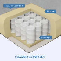 HOMCOM Fauteuil convertible 3 en 1 lit 1 place dossier inclinable 5 positions, accoudoirs et coussin, tissu effet velours, gris(m-6)