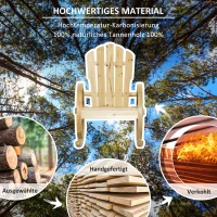 Outsunny Rustikaler Schaukelstuhl, Gartenstuhl, Wagenrad-Design, wetterfest, Tannenholz, 68 x 88 x 92 cm(m-7)