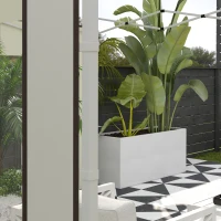 Outsunny Laterales para Carpa de Repuesto de Tela Oxford 2 Paneles de 295x195 cm con 2 Ventanas para Carpas de 6x3 m 3x3 m Crema(m-8)