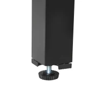 Outsunny Set 7Pz Tavolo con Sedie da Giardino Pieghevoli e Regolabili in Texteline, Nero(m-9)