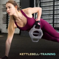 SPORTNOW 3-in-1 Multifunktionshantel, 6 kg, rutschfest, geruchsarm, Kunststoffmantel, Eisenkern, grau(m-5)