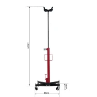 Homcom Vérin de Fosse Hydraulique en Métal Rouge 112 x 23 x 28 cm(m-3)