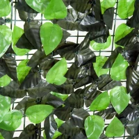 Outsunny Seto Artificial en Rollo 3x1 m Pantalla de Cerca de Privacidad para Balcón Valla Jardín Exterior Planta Decorativa de Pared PE Fácil Montaje Verde(m-8)