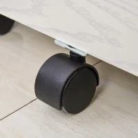 Vinsetto Schedario da Ufficio Cassettiera Per Scrivania in Legno, 2 Cassetti, Serratura con 2 Chiavi, Bianco, 40x45x55.6cm(m-8)