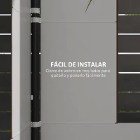 Outsunny Laterales para Carpa de Repuesto de Tela Oxford 2 Paneles de 295x195 cm con 1 Ventana para Carpas de 6x3 m 3x3 m Gris(m-5)