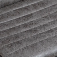 HOMCOM Armless Task Desk Chair, Swivel Office Chair with Microfibre Cloth, Adjustable Seat Height, Chrome Base, Wheels for Home, Grey(m-8)