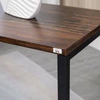 HOMCOM Satztisch, Beistelltisch, 3er-Set, Industrial Design, Stahlrahmen, braun+schwarz, 45 x 30 x 60cm(m-8)