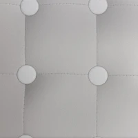 HOMCOM Velvet-Feel Square Ottoman - Light Grey(m-8)