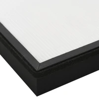 HOMCOM Ersatzfilter für Luftreiniger H13 HEPA-Filter Aktivkohlefilter Weiß+Schwarz 39 x 27 x 4,5 cm(m-7)
