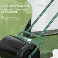 Outsunny 38L Fillable Cylinder Steel Lawn Roller - Dark Green(m-7)