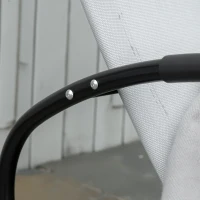 Outsunny Outdoor Rocking Chair Sun Lounger Recliner Rocker with Texteline Fabric Patio Garden Relaxer with Pillow Grey(m-9)