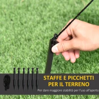 Outsunny Omino pan di Zenzero Gonfiabile con Luci LED e Gonfiatore Incluso, 175x82x238 cm(m-7)