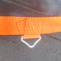 SPORTNOW Replacement Trampoline Mat with Spring Pull Tool, 72 V-Hooks, for 12ft Trampoline using 14cm Springs, Orange(m-9)