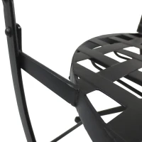 Outsunny 3 PCs Garden Mosaic Bistro Set Outdoor Patio 2 Folding Chairs & 1 Round Table  Outdoor Furniture Vintage(m-8)