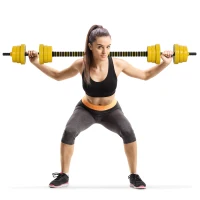 HOMCOM 20KG Dumbbell & Barbell  Adjustable Set Plate Bar Clamp Rod Home Gym Sports Area Exercise Ergonomic(m-10)