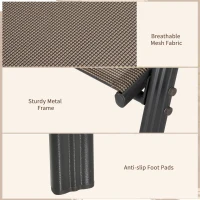 Outsunny Set of Four Stackable Mesh Seat Chairs - Grey(m-6)