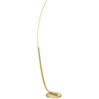 HOMCOM Modern 147cm Curved LED Floor Lamp - Gold Tone(m-1)