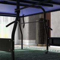 SPORTNOW Mesa de Ping-Pong Tamaño Estándar con 4 Ruedas Red 2 Paletas y 3 Pelotas para Interior 274x152,5x76 cm Azul(m-9)