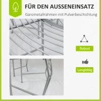 Outsunny Baumbank Rundbank 360° Gartenbank Sitzbank Baum Bank Metall ∅160cm(m-5)
