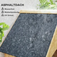 Outsunny Gartenschrank Holz  Gerätehaus Gartenhaus Geräteschuppen Geräteschrank Holzhütte Giebeldach Bitumenpappe Gelb 77,5 x 54,2 x 179,5 cm(m-4)