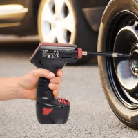 Homcom Compresseur d'Air Électrique sans Fil 12 V Noir 24 x 16 x 8 cm(m-2)