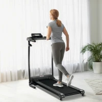 HOMCOM Tapis Roulant Elettrico Pieghevole 500W con 3 Programmi e Monitor LCD per Allenamento a Casa o in Ufficio(m-2)