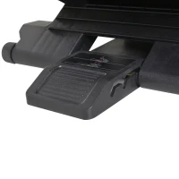 HOMCOM 0-30° Three-Height Under-Desk Support Footrest - Black(m-8)