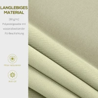 Outsunny Markise Gelenkarmmarkise Sonnenschutz mit Handkurbel 3,5 x 2,5 m Beige Creme Alu Polyester(m-5)