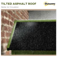 Outsunny Small Shed, Tall Slim Wooden Garden Shed with 3 Removable Shelves and Roof Hatch, Compact Outdoor Tool Storage Cabinet with Asphalt Roof and Door Latch, 77 x 54.2 x 179 cm, Green(m-5)