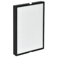 HOMCOM Ersatzfilter für Luftreiniger H13 HEPA-Filter Aktivkohlefilter Weiß+Schwarz 39 x 27 x 4,5 cm(m-1)