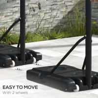 SPORTNOW Six-Level Height Adjustable Freestanding Basketball Hoop and Stand with Wheels, 2.35-3.05m(m-4)