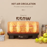 HOMCOM 40-70℃ Six-Tray Food Dehydrator - Black(m-5)