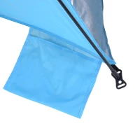 Outsunny Tente de plage abri de plage XXL pliable dim. 2,50L x 1,40l x 1,40H m 3 fenêtres sacs transports inclus polyester bleu ciel(m-7)