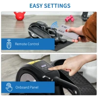 SPORTNOW Under Desk Electric Elliptical Machine for Home, Sit Down Pedal Exerciser for Seniors with 12 Programs, LCD Monitor, Compact with Remote Control & Non-Slip Pad(m-5)