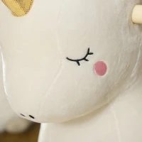 AIYAPLAY Cavallo a Dondolo per Bambini 2-4 Anni a Unicorno con Suoni e Rivestimento Morbido, Bianco(m-9)