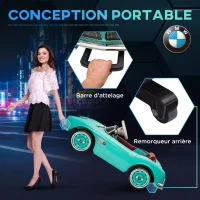 HOMCOM Voiture électrique pour enfant licence BMW 507 style rétro vintage 12V max. 5km/h télécommande vert(m-5)